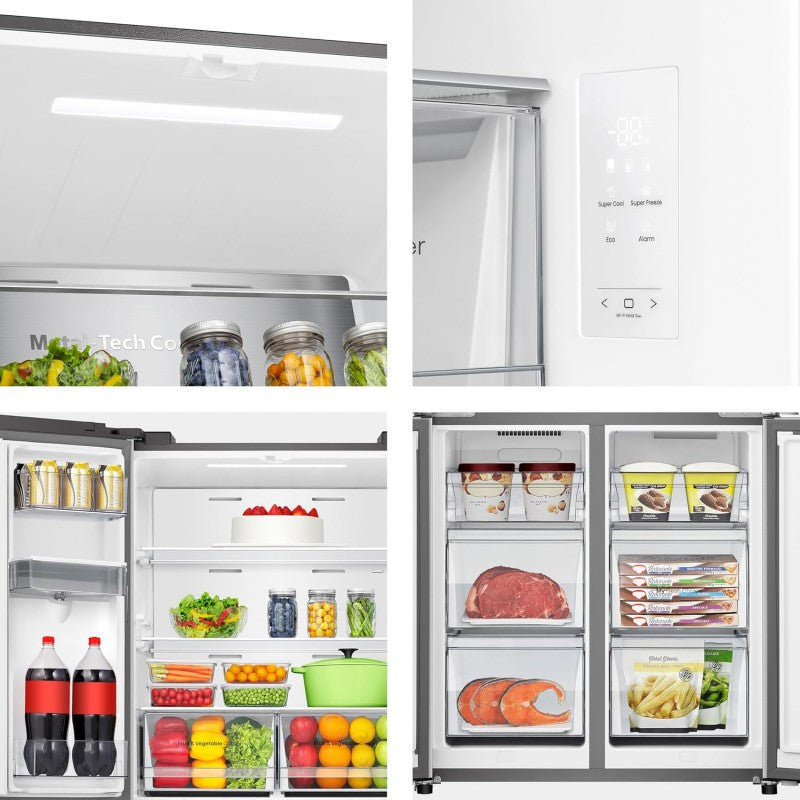 Frigorifero 4 Porte Hisense RQ5P470SAIE – 483 L, Total No Frost, Classe E