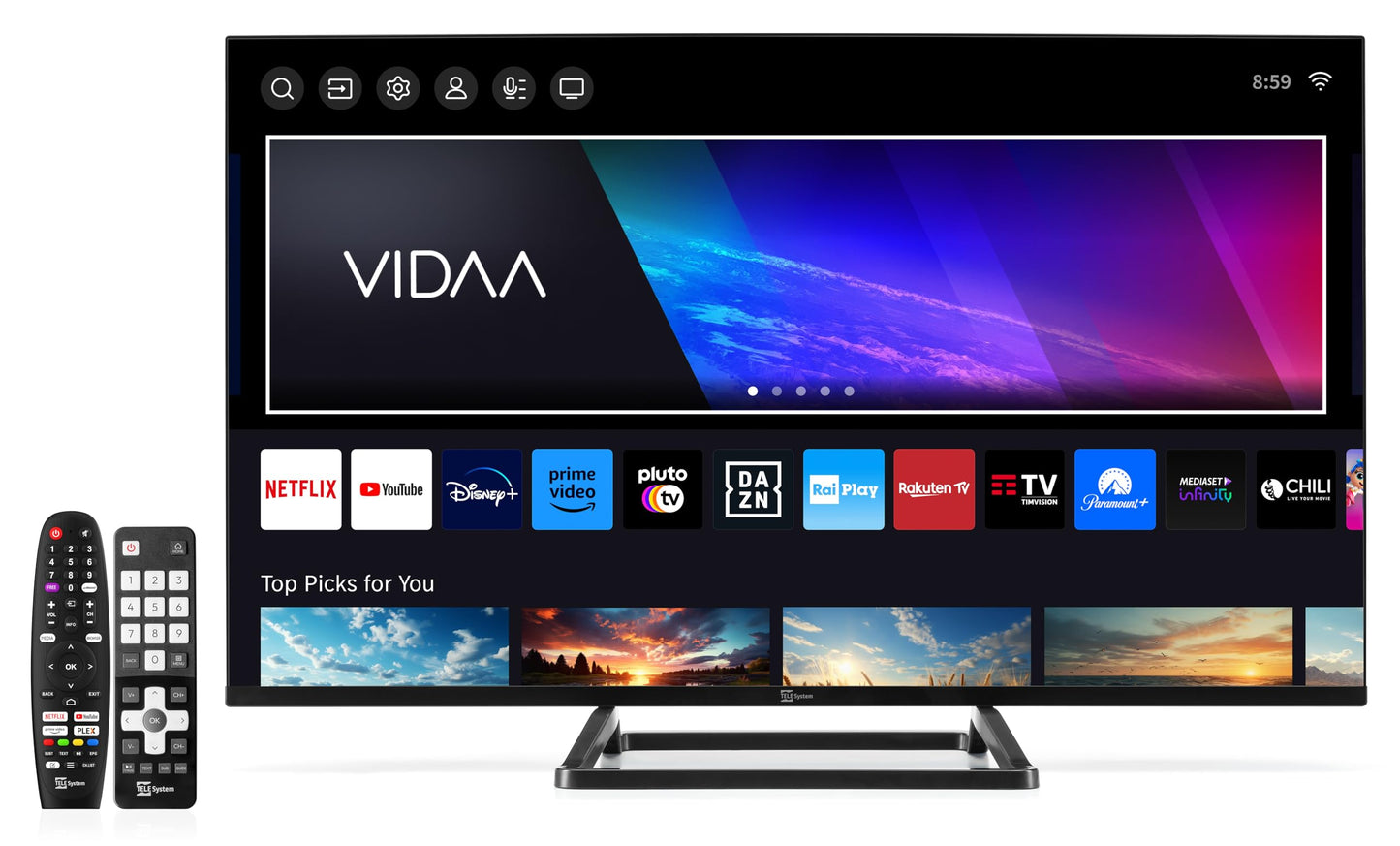 Smart TV Telesystem 32″ – Modello Palco 32 FL13  – HD Ready, Doppio Tuner, Classe E